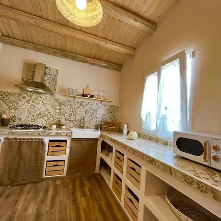 Overlooking Hill New Tipical Sicilian House In Rustic Style With Private Garden And Parking *