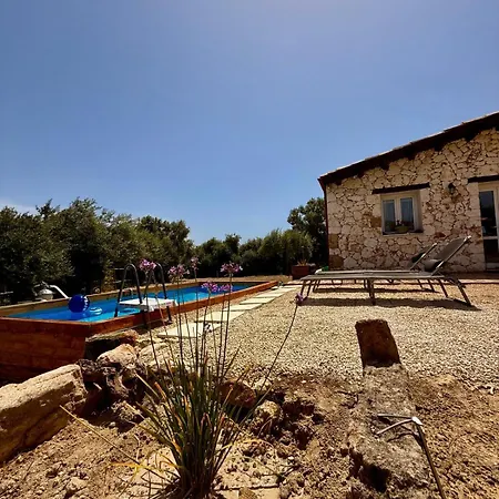 Overlooking Hill New Tipical Sicilian House In Rustic Style With Private Garden And Parking Villa *