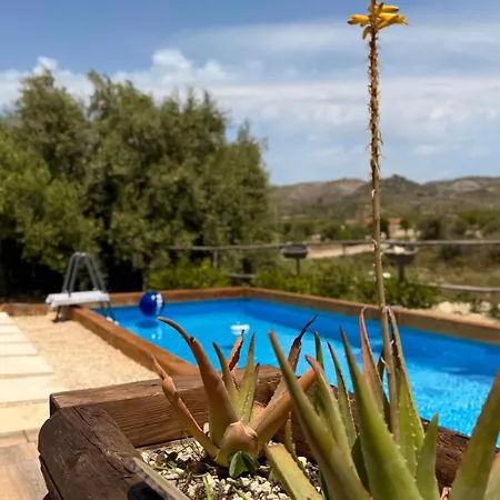 Overlooking Hill New Tipical Sicilian House In Rustic Style With Private Garden And Parking *
